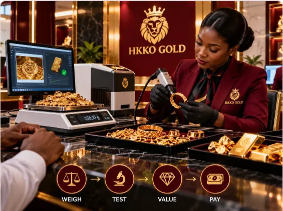 HKKO GOLD gold testing and valuation process